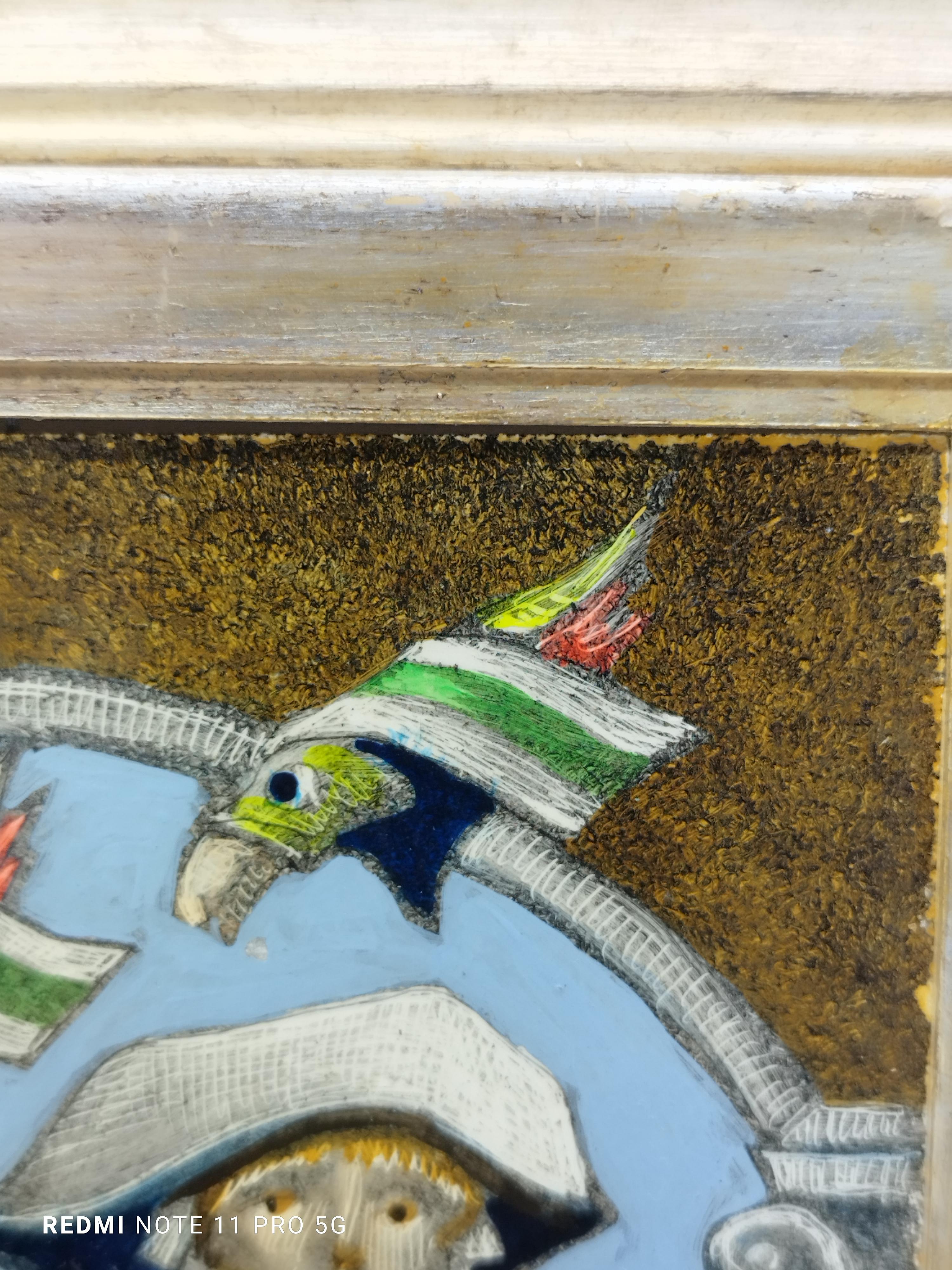 PERSONAGGI - Olio su masonite, Nicola Gambedotti, 1970 en venta 4