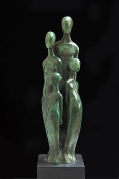 La Famille-originale figurative Bronzeskulptur-zu verkaufen-zeitgenössische Kunst 