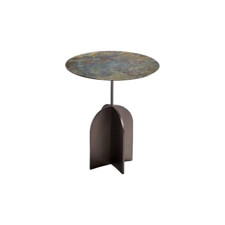 Nicola Iron Side Table by De Castelli For Sale