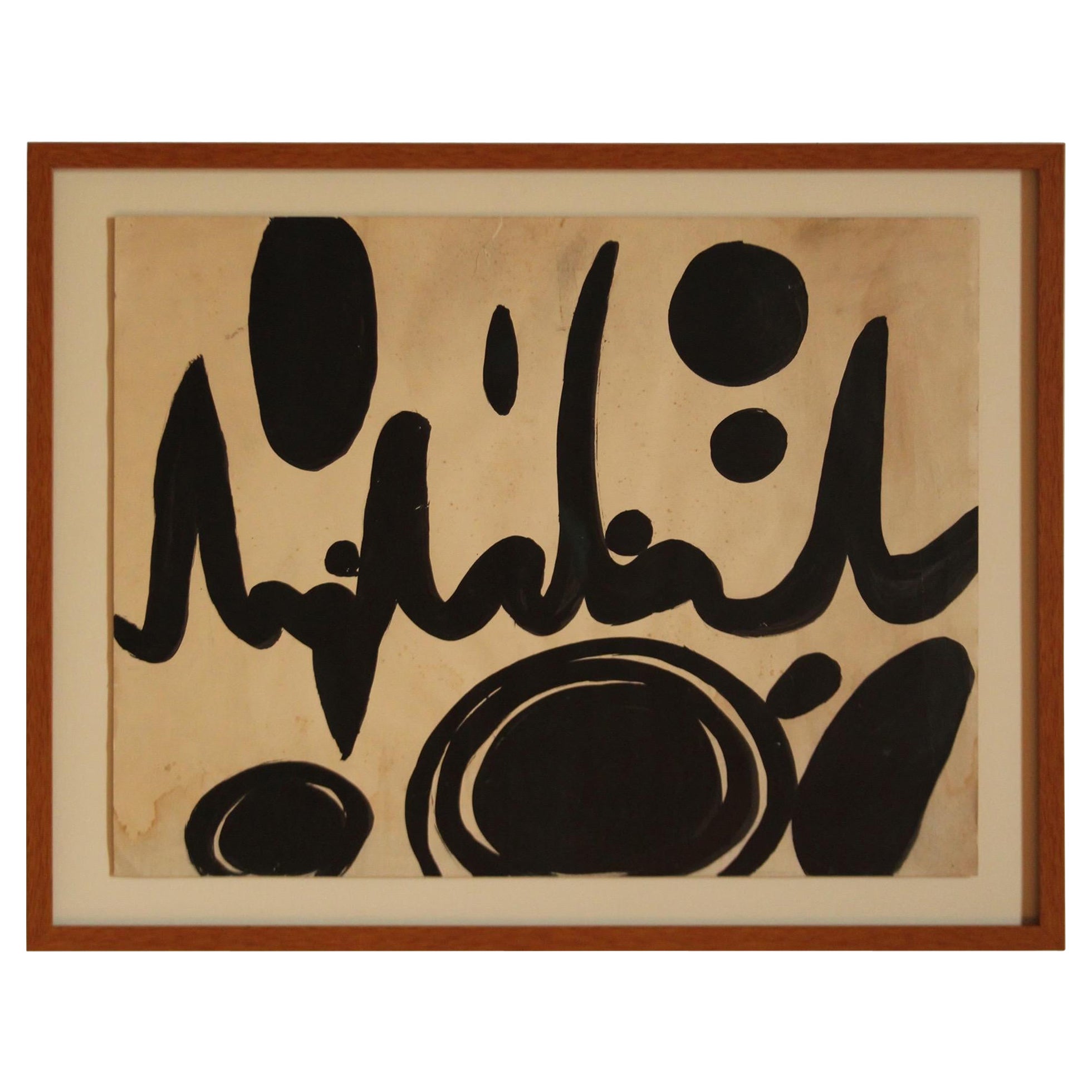 Nicola L., signiertes Originalgemälde ohne Titel, modernistisches Gemälde, 1965 im Angebot