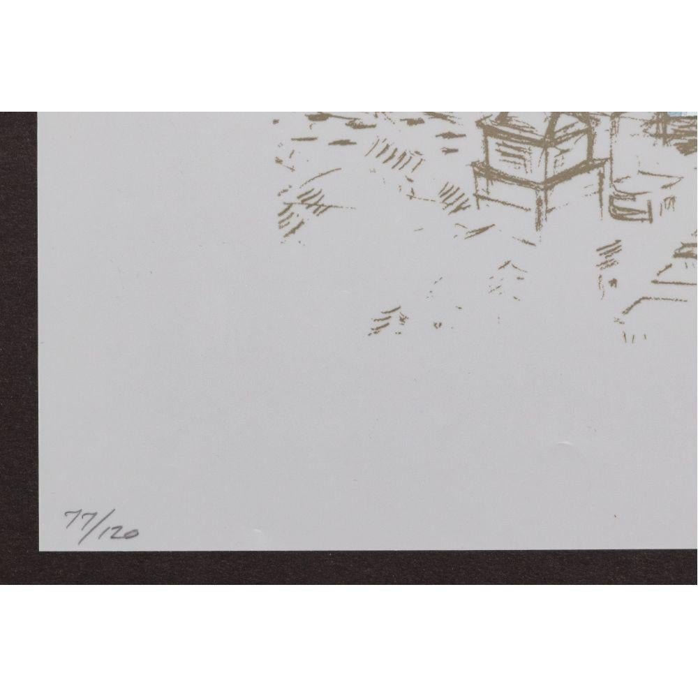 Pencil signed, dated, lower right, and numbered 77 of 120, lower left.
Relief print on Vellum.