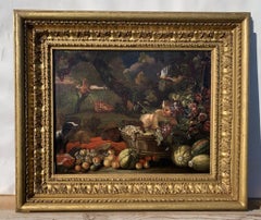 Nicola Malinconico (Naples) - 17th century still life painting - Animals Satyrs