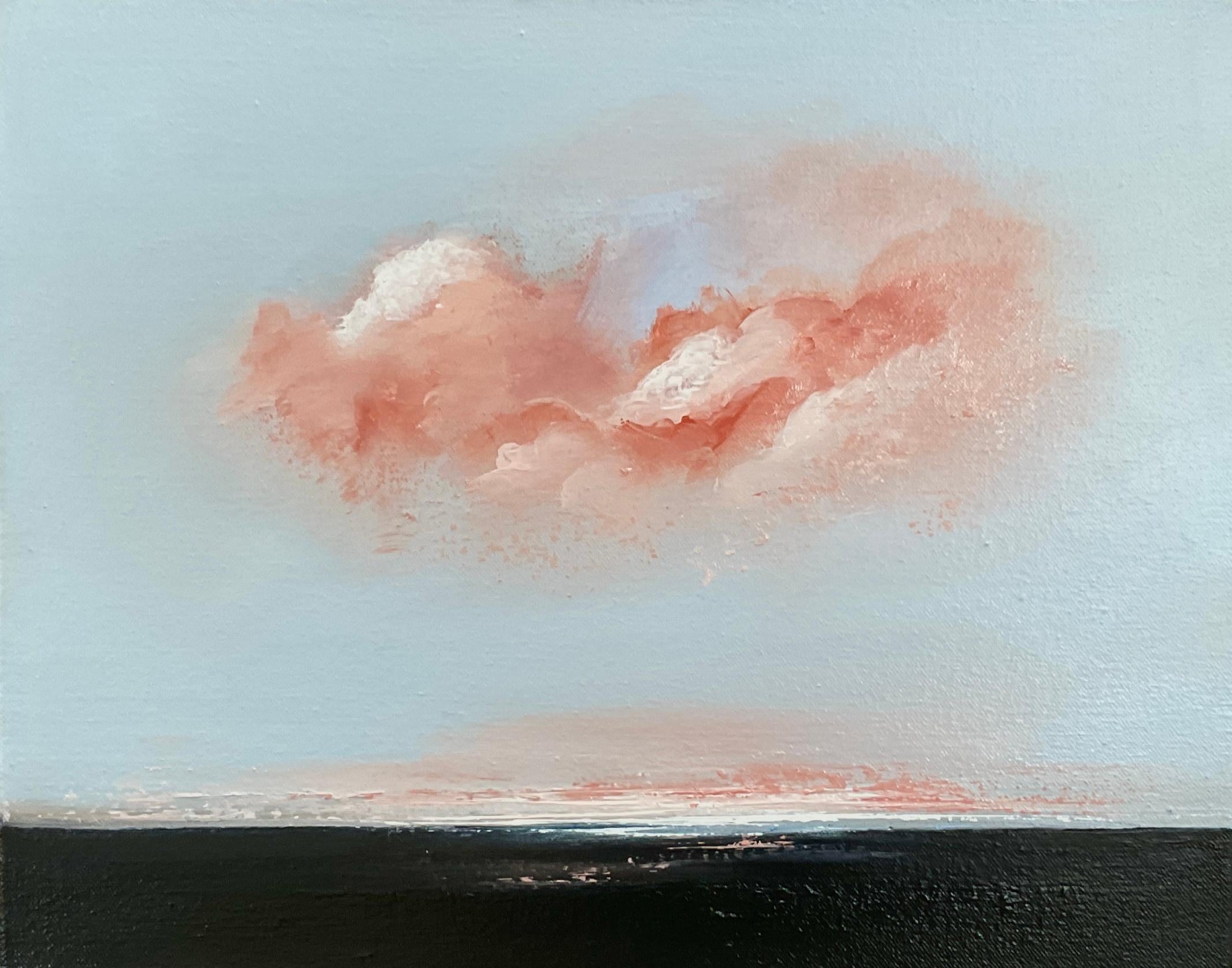 Spring is in the Air is an original oil painting on canvas. This coastal painting of clouds is inspired by the changing light of a new season and the colours of coastal skies - it’s a time of new beginnings. The blue is a lovely pale sea blue