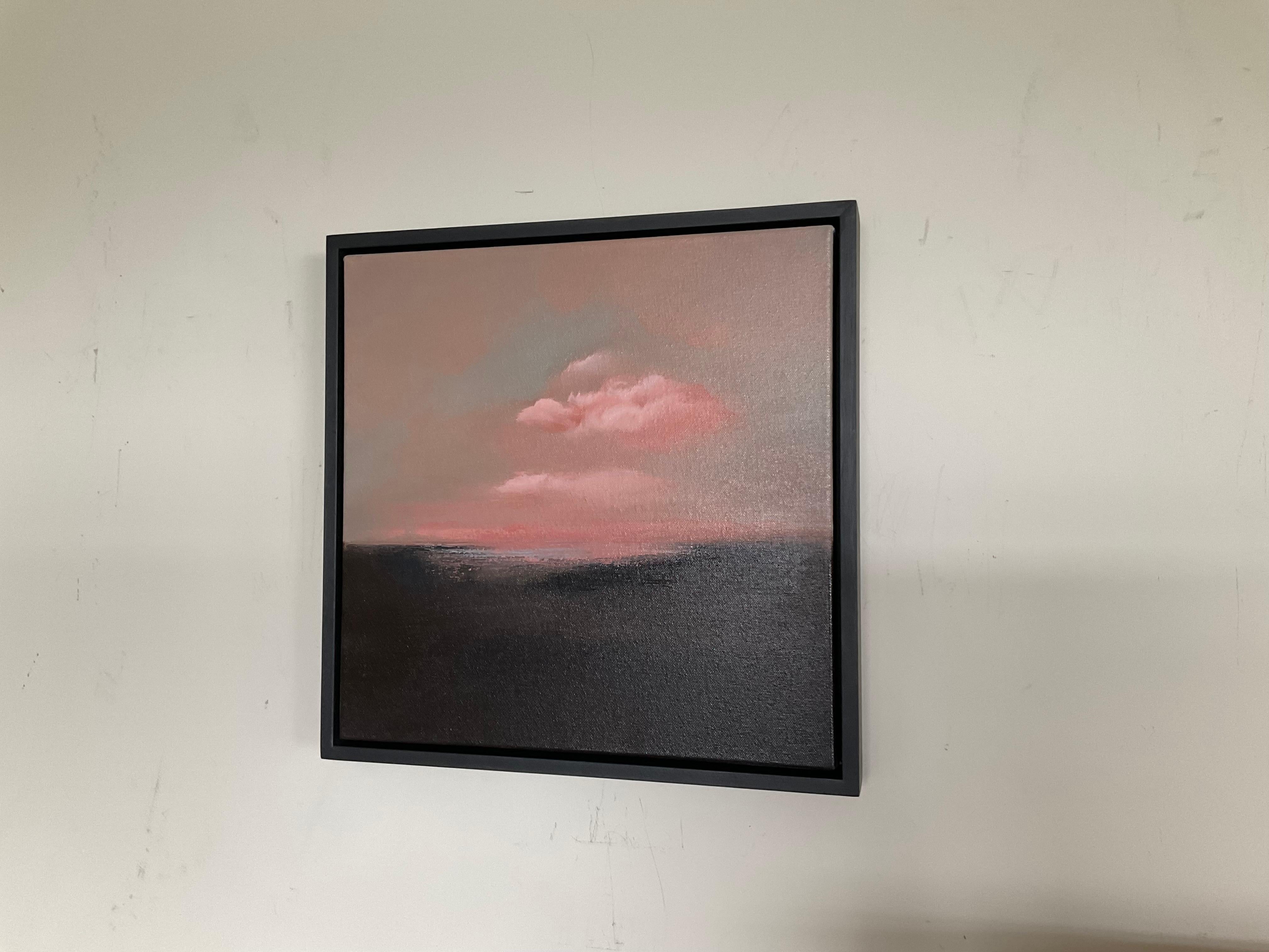 Été, peinture originale, paysage, paysage marin, côtier, Cornouailles - Beige Landscape Painting par Nicola Mosley