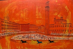 Palio Di Siena (Italian Horse Race Cityscape)