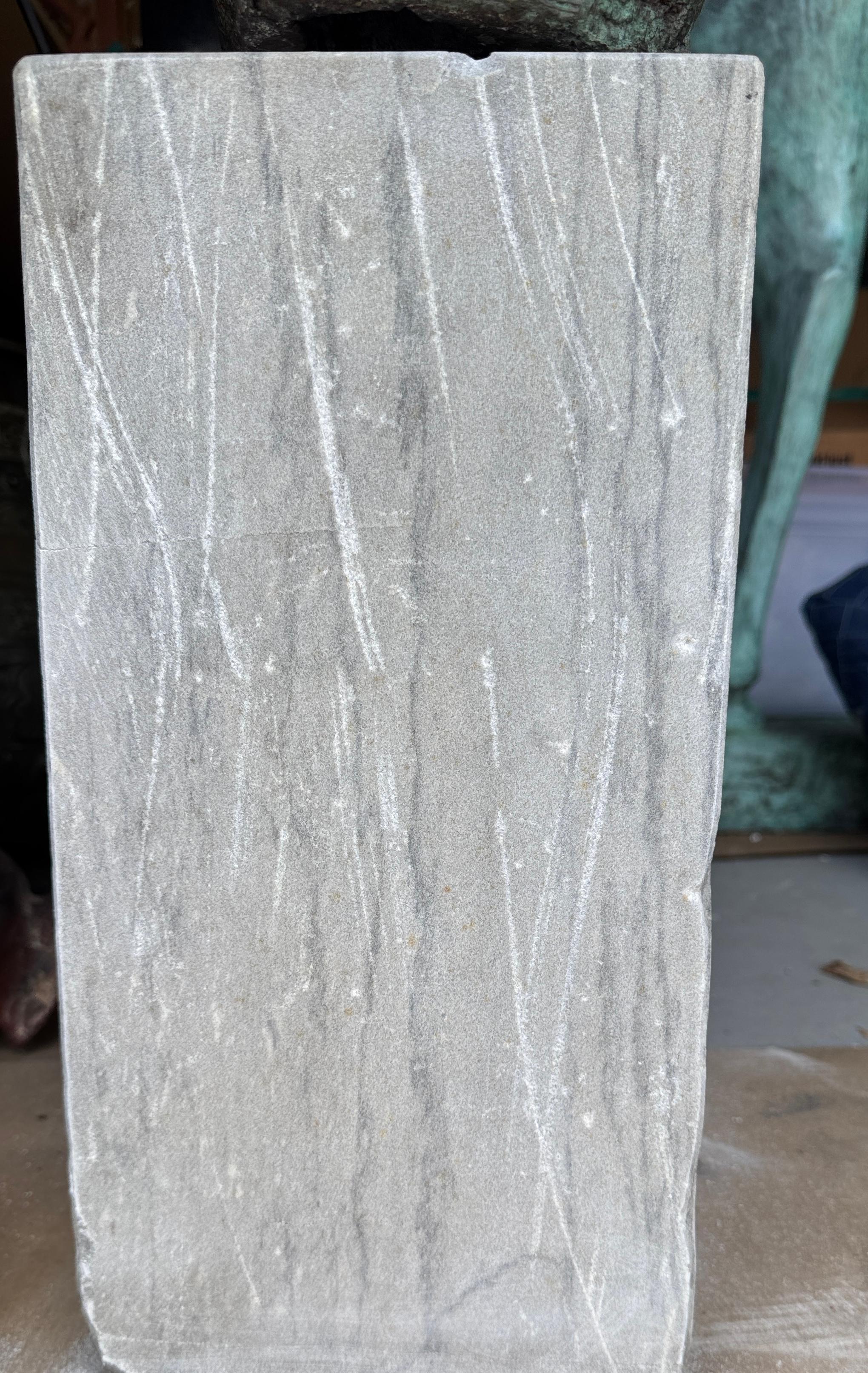 Nude Male Torso Bronze Sculpture on Marble For Sale 8