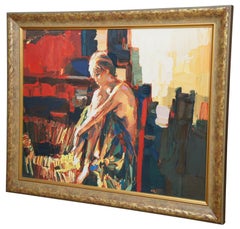 Nicola Simbari Figure féminine Apres Le Bain Impression giclée sur toile COA 41"