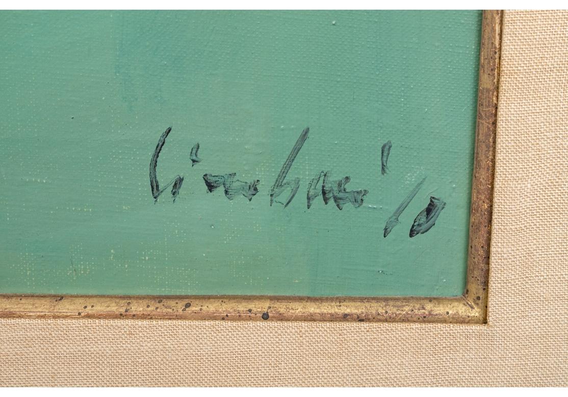 Nicola Simbari (Italiener, 1927-2012) Ölgemälde auf Leinwand mit einer Landschaftsdarstellung im Zustand „Gut“ im Angebot in Bridgeport, CT