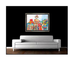 Nicola Simbari Large Original Oil Painting Female Portrait Signed Beach Artwork