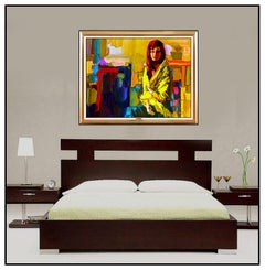 Nicola Simbari Large Original Oil Painting On Canvas Female Portrait Signed Art