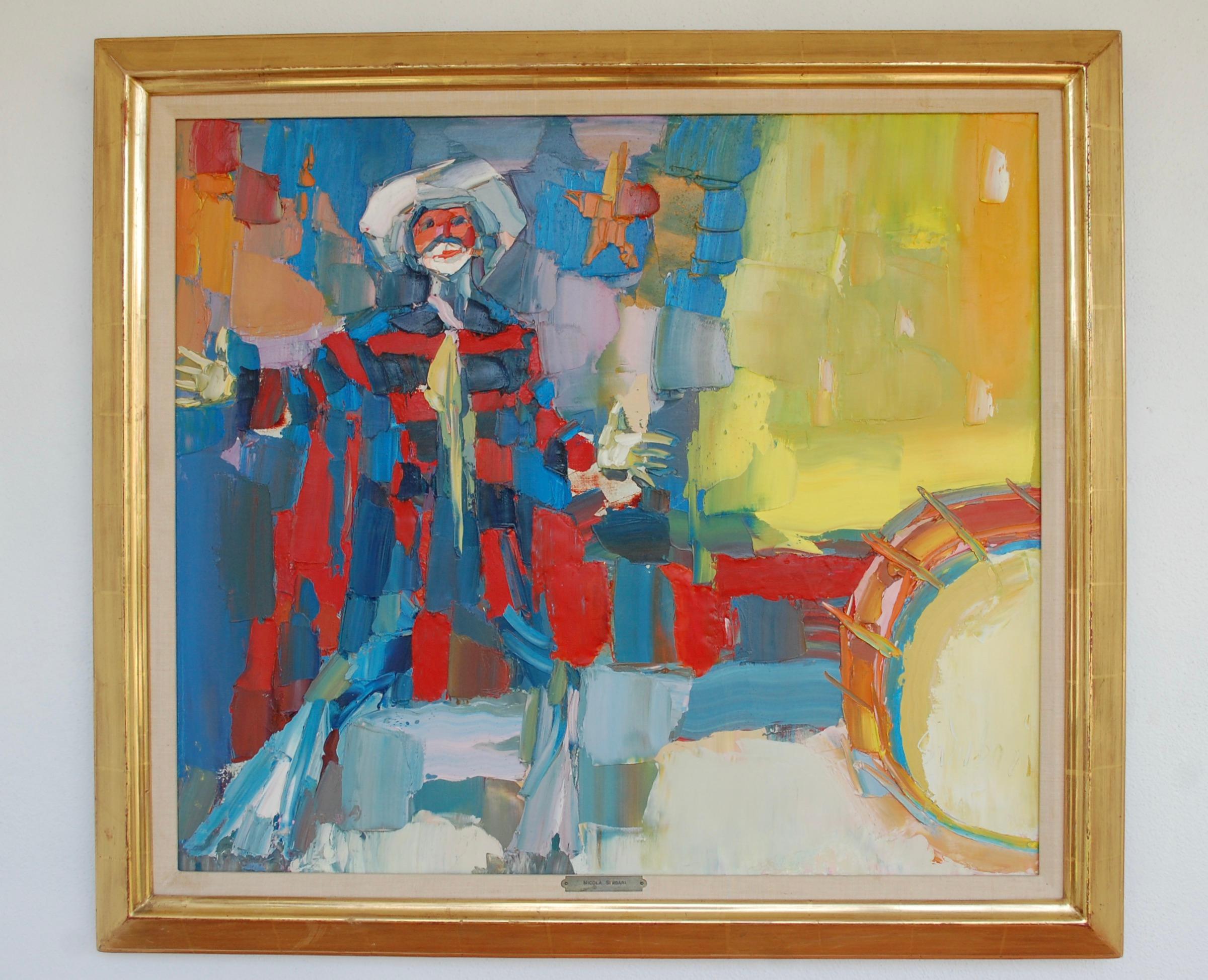 Modernes expressionistisches Gemälde des Performers von Nicola Simbari im Angebot 1