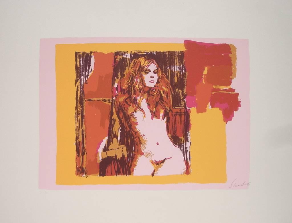 Nicola Simbari Nude Print - Crazy Horse No.7 - Front View of Nude Female