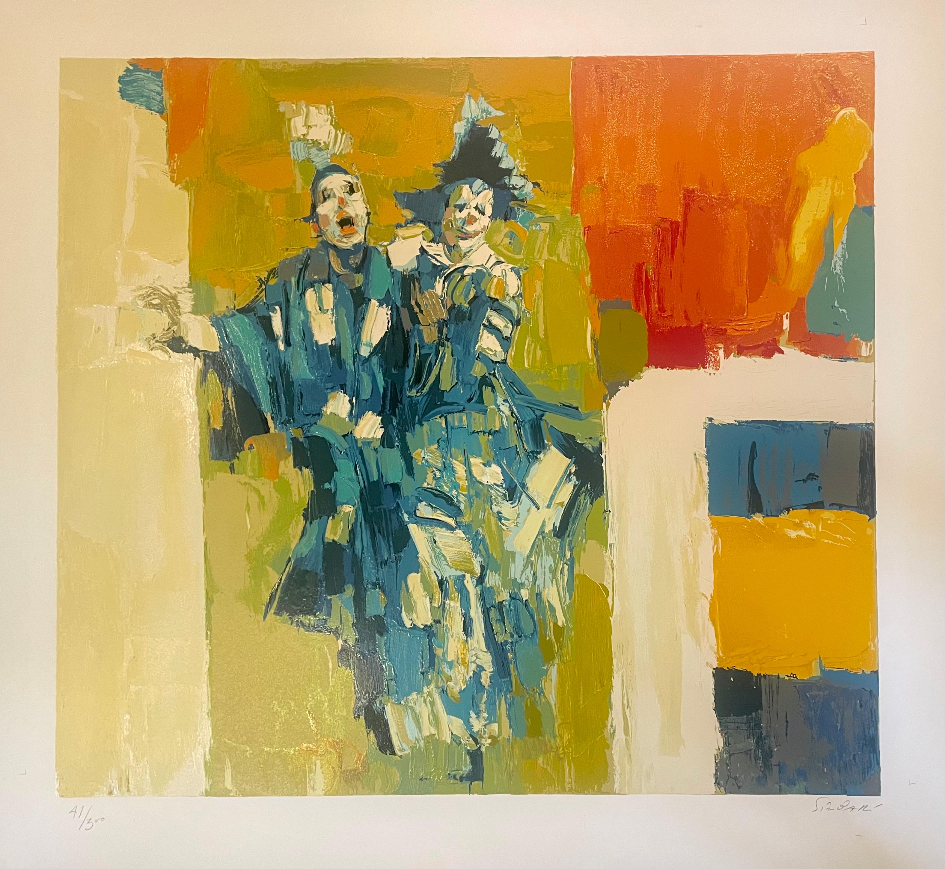 “Deux Clowns 20th” - Print by Nicola Simbari