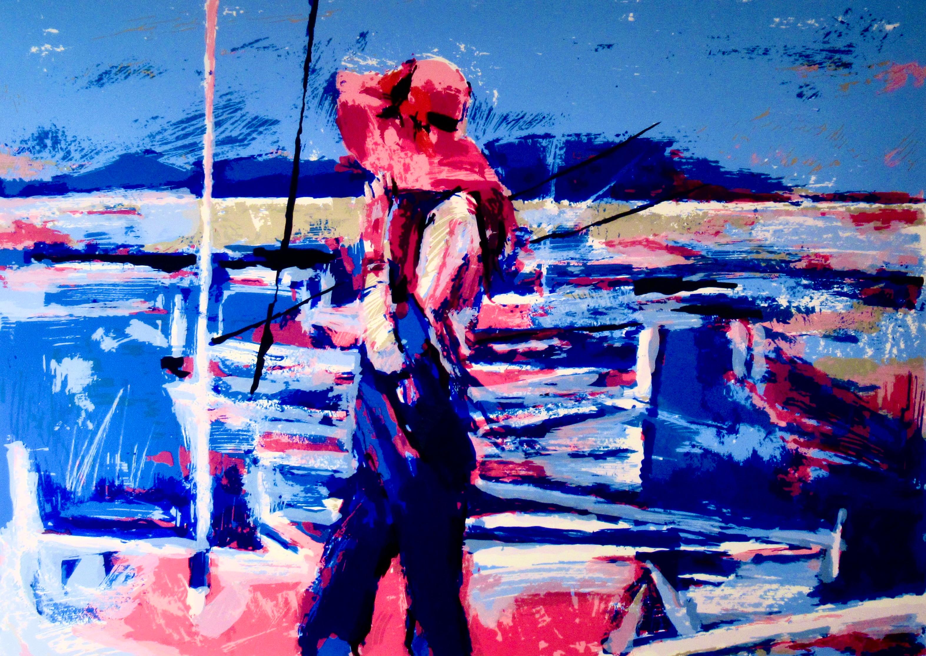 Girl at the Docks - Modern Print by Nicola Simbari