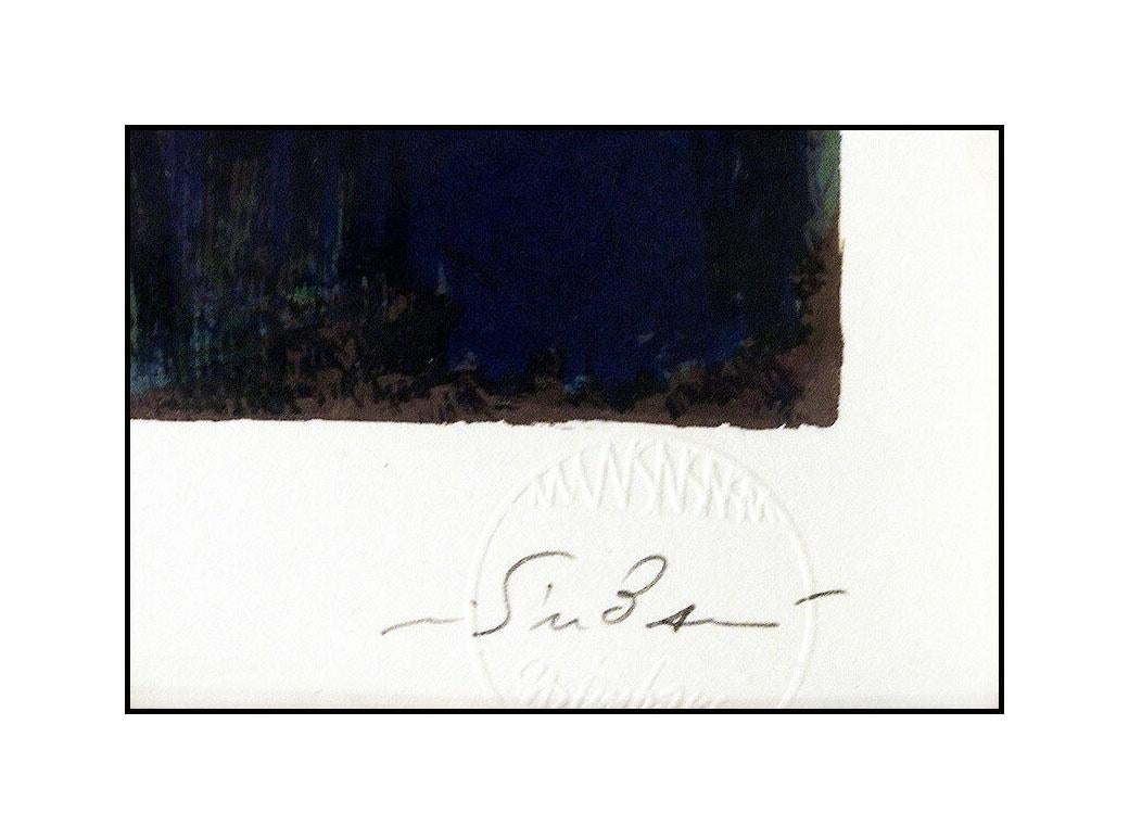 Nicola Simbari Original Color Silkscreen Large Hand Signed Nino Seascape Artwork For Sale 3