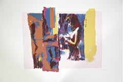 Nudo rosa - Serigrafia di Nicola Simbari - 1976