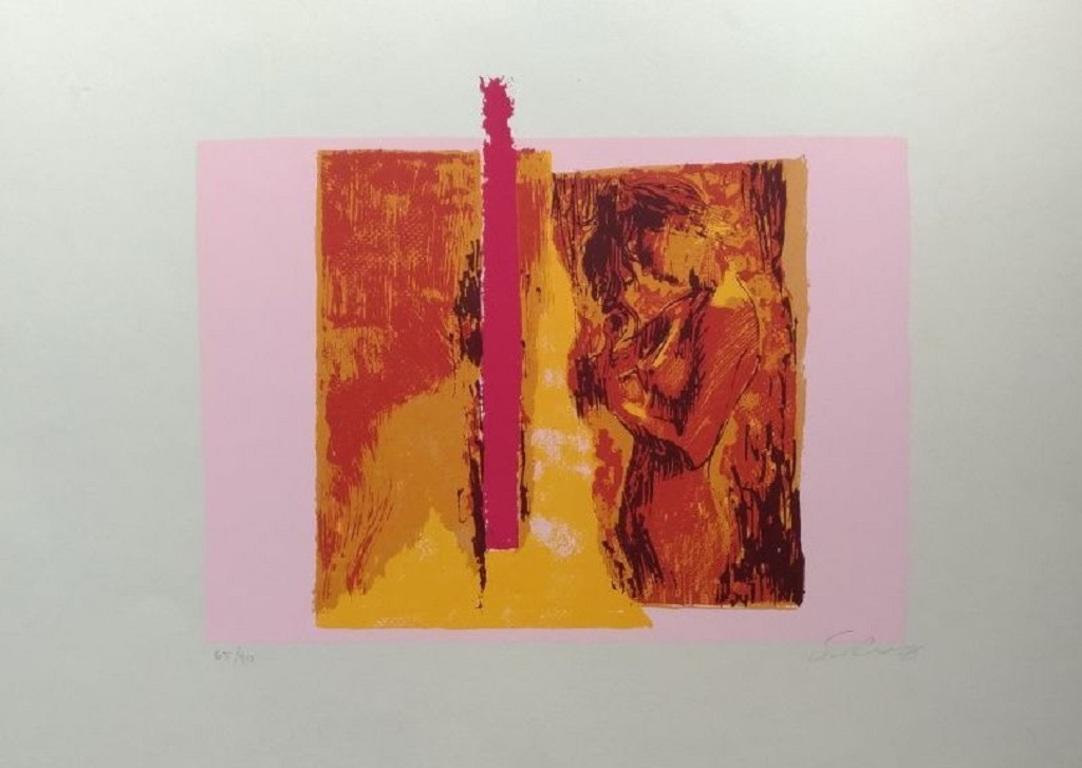 Rosa Aktdruck – Paraventdruck von Nicola Simbari – 1976