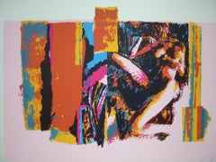 Reclined Nude - Screen Print by Nicola Simbari - 1976