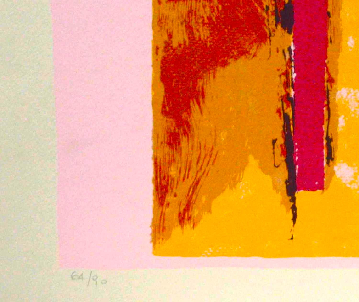 Donna in rosa - Litografia originale di Nicola Simbari - 1976 in vendita 1