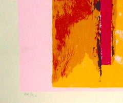 Woman in Pink - Original Lithograph by Nicola Simbari - 1976