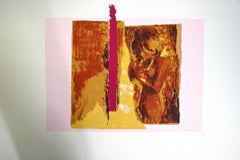 Woman in Pink - Screen Print by Nicola Simbari - 1976