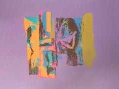 Woman in Yellow - Screen Print by Nicola Simbari - 1970s