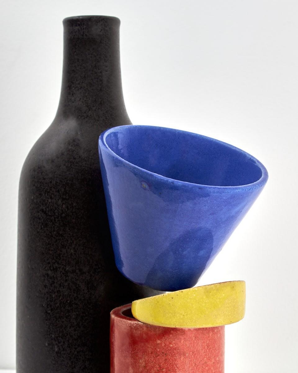 XXIe siècle et contemporain Nicola Tassie, composition en bleu, rouge et jaune en vente