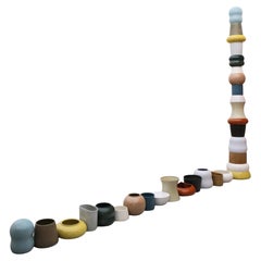 Nicola Tassie 'Folly' 2 Part totem Glazed stoneware 2023