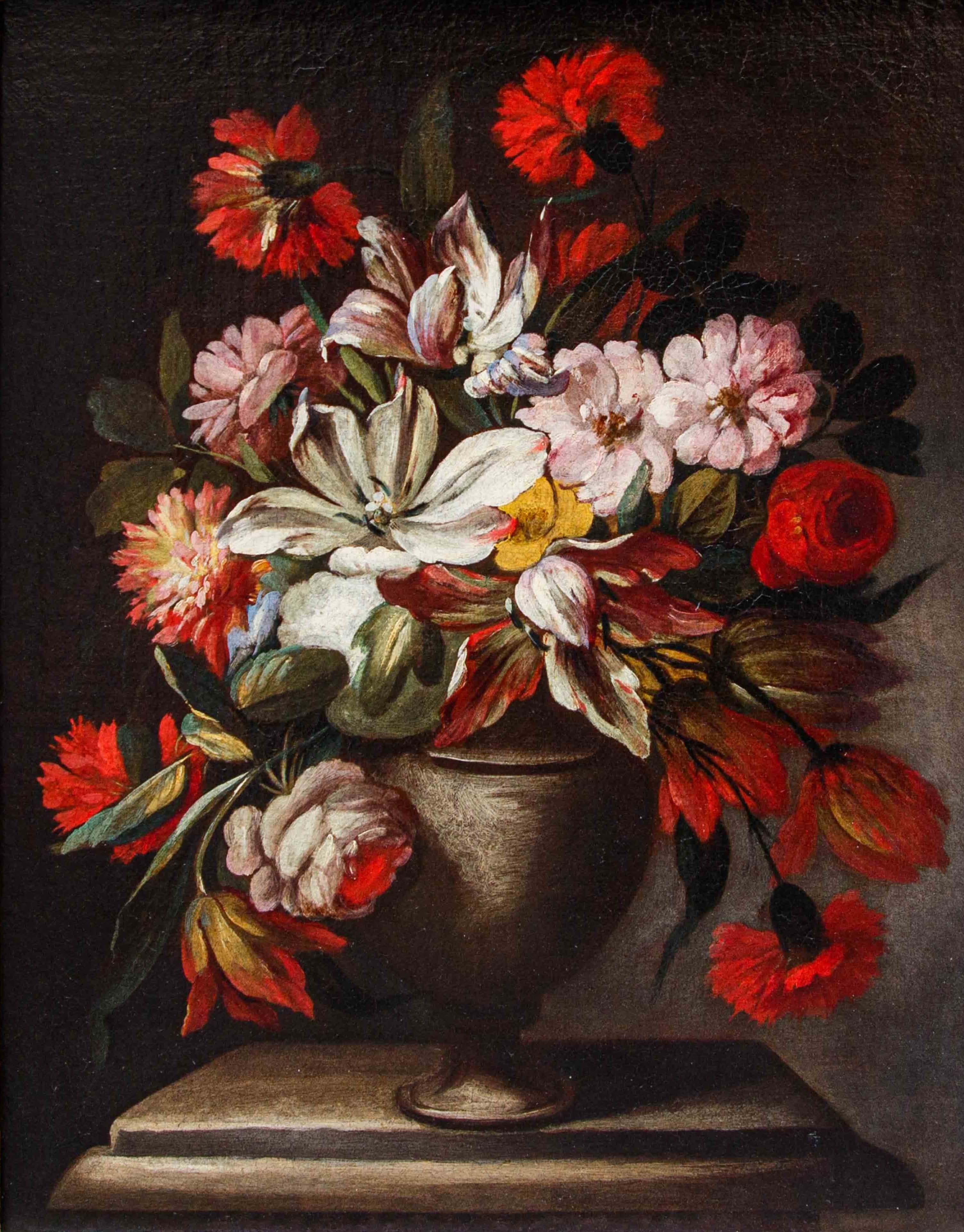 Nicola van Houbraken (Messina, 1668 - Pisa, 1733) (attr.), Flower Vases 14