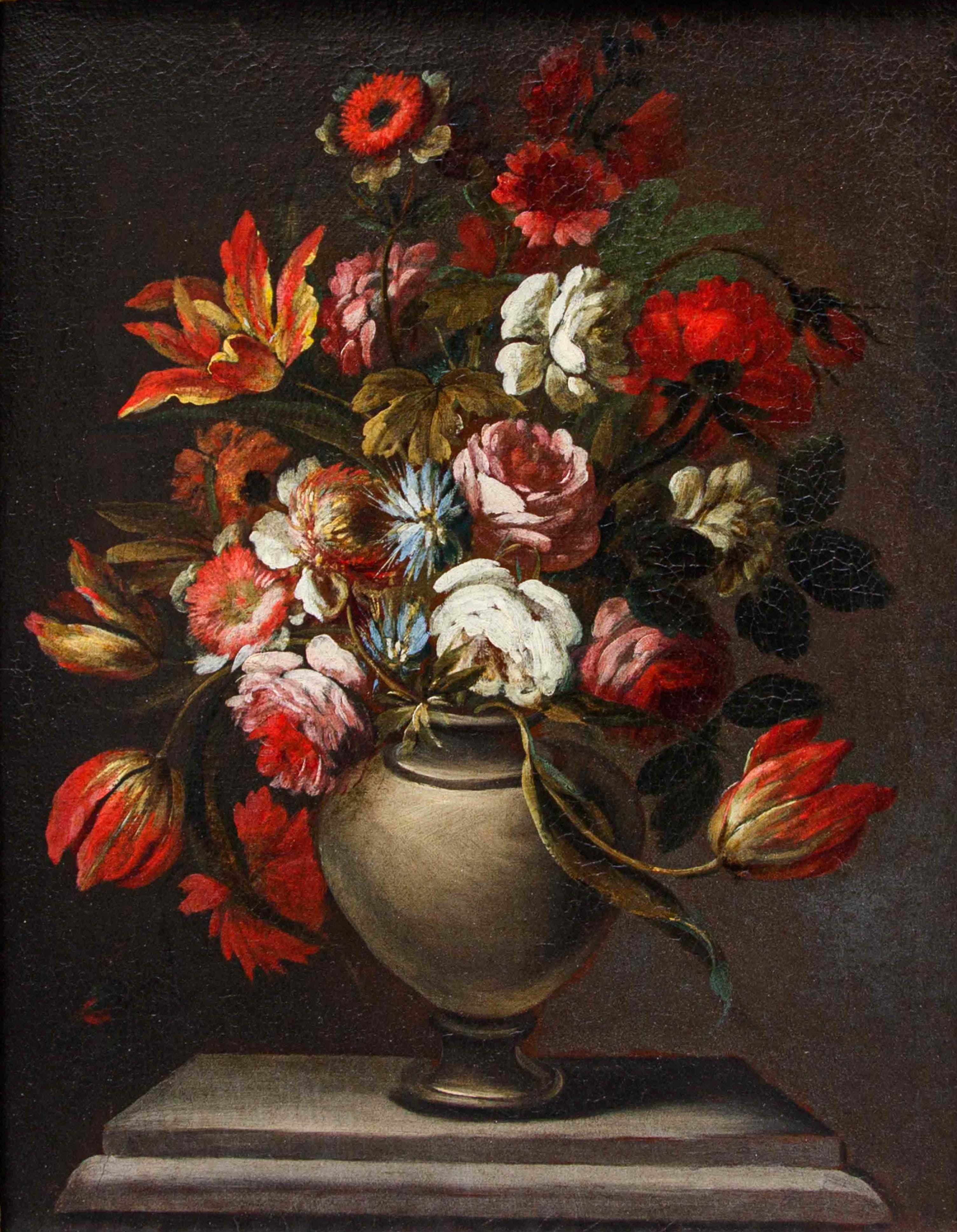 Nicola van Houbraken (Messina, 1668 - Pisa, 1733) (attr.), Flower Vases 15
