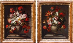 Nicola van Houbraken (Messina, 1668 - Pisa, 1733) (attr.), Blumenvasen