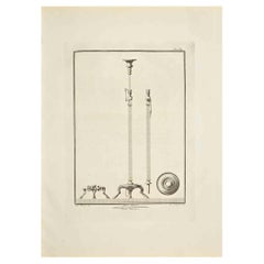 Ancienne gravure romaine Fresco Herculaneum de Nicola Vanni  XVIIIe siècle