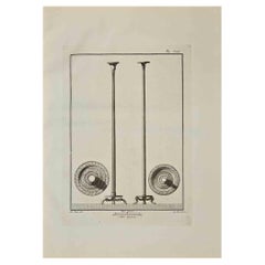 Nicola Vanni - Ancient Roman Fresco Herculaneum - Etching by Nicola Vanni - 18th Century Ancient Roman Fresco Herculaneum - Etching by Nicola Vanni - 18th Century