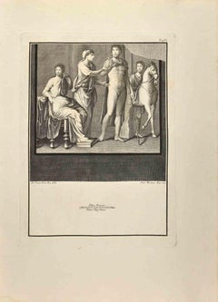 Eurydice et Orphée - Gravure de Nicola Vanni - 18ème siècle