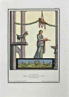 Antique Offering Vesta - Etching by Nicola Vanni - 18th Century