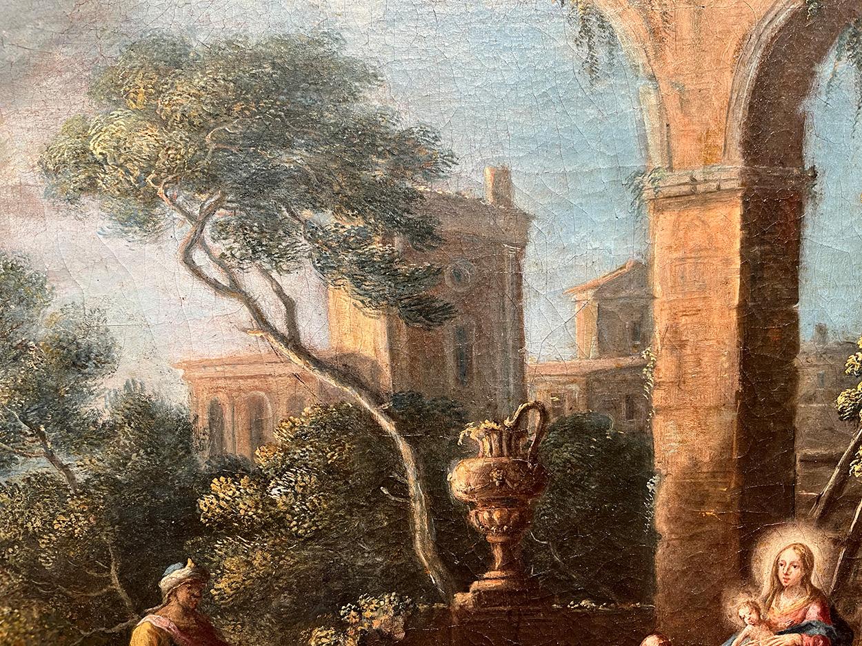 18th Century by Nicola Viso The adoration of the magi Oil on canvas For Sale 1