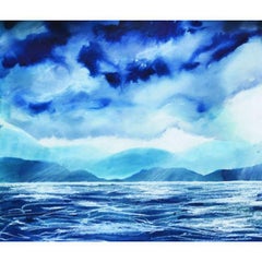 „On the boat to Skye“, Gemälde in Mischtechnik von Nicola Wiehahn, 2019