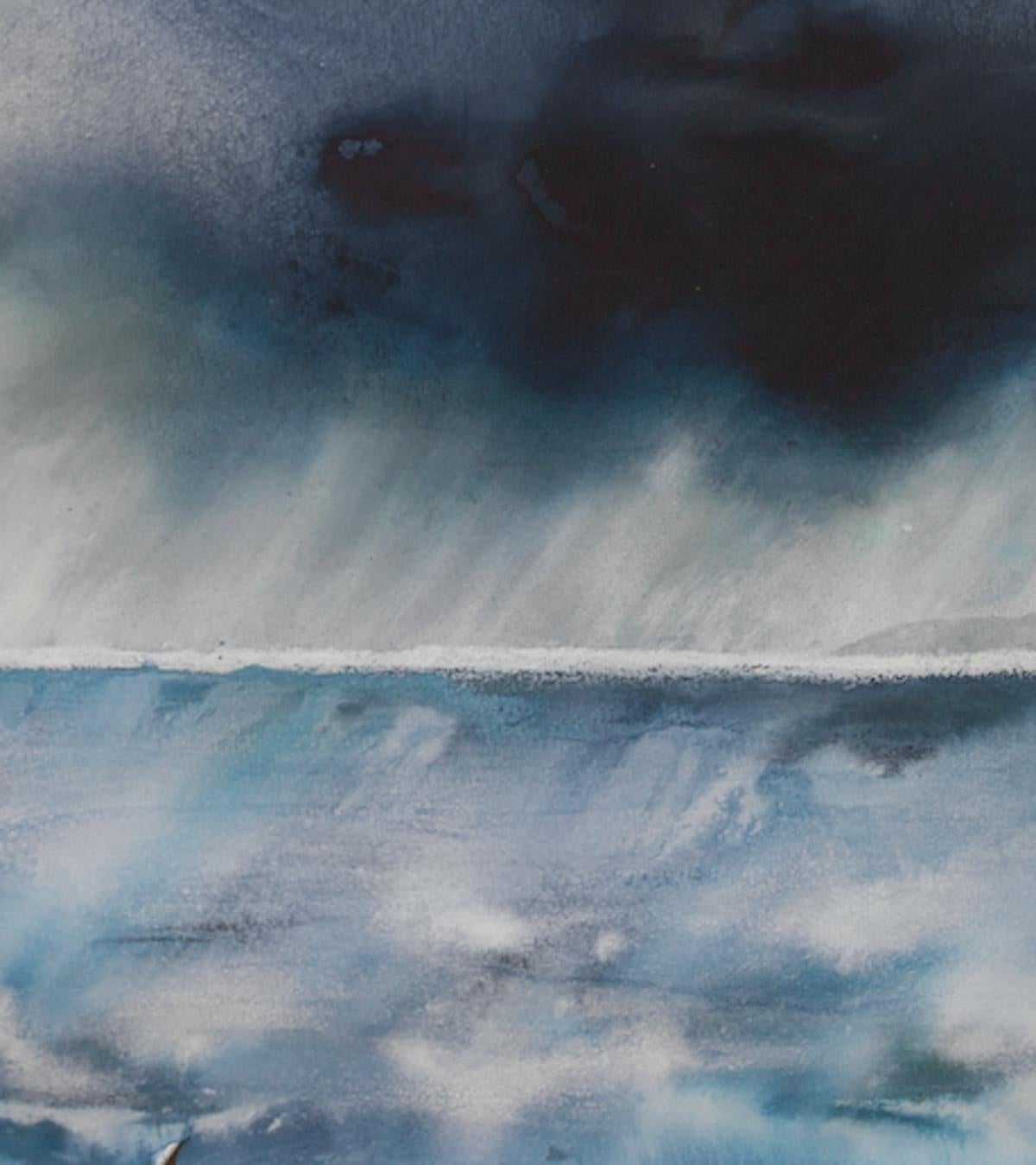Rain Storm Approaching Mixed Media Painting by Nicola Wiehahn, 2019 For Sale 3