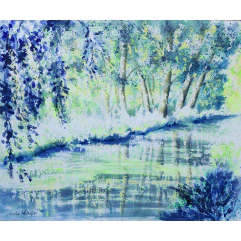 River Test by Nicola Wiehahn [2020]

The beautiful clear river Test where I spent a happy day walking in the sun and shadows

Additional information:
Original
Mixed media on heavy water colour paper
Image size: H:47 cm x W:56 cm
Complete Size of