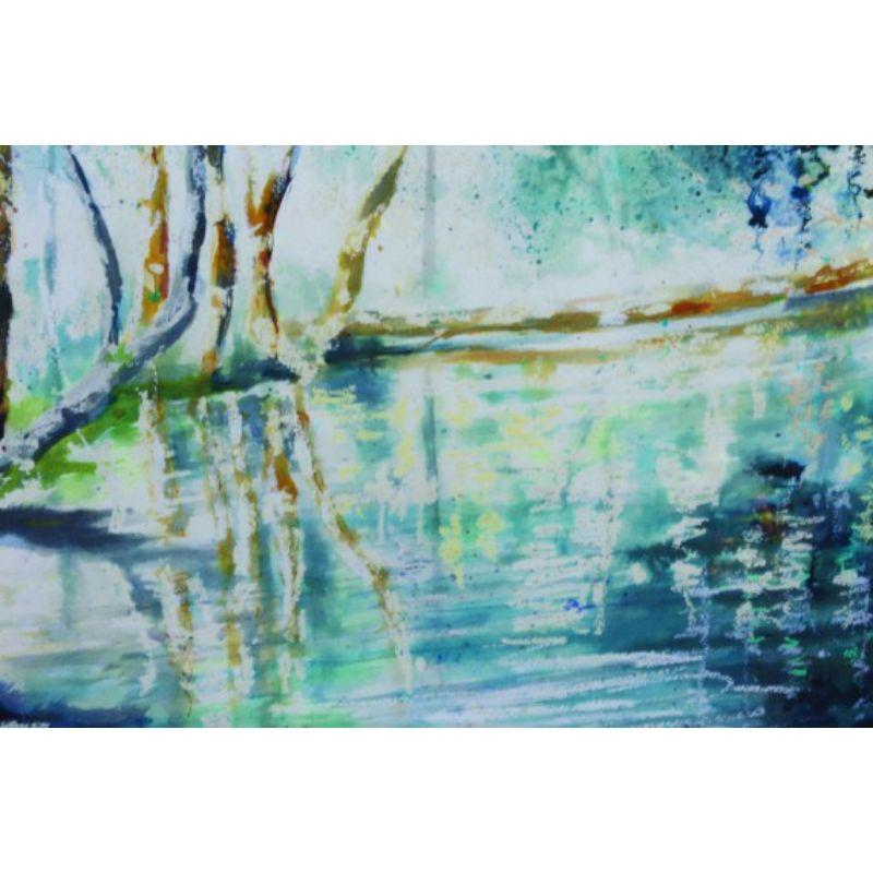 The Secret Pool Mixed Media Painting by Nicola Wiehahn, 2020, Landscape art  For Sale 4