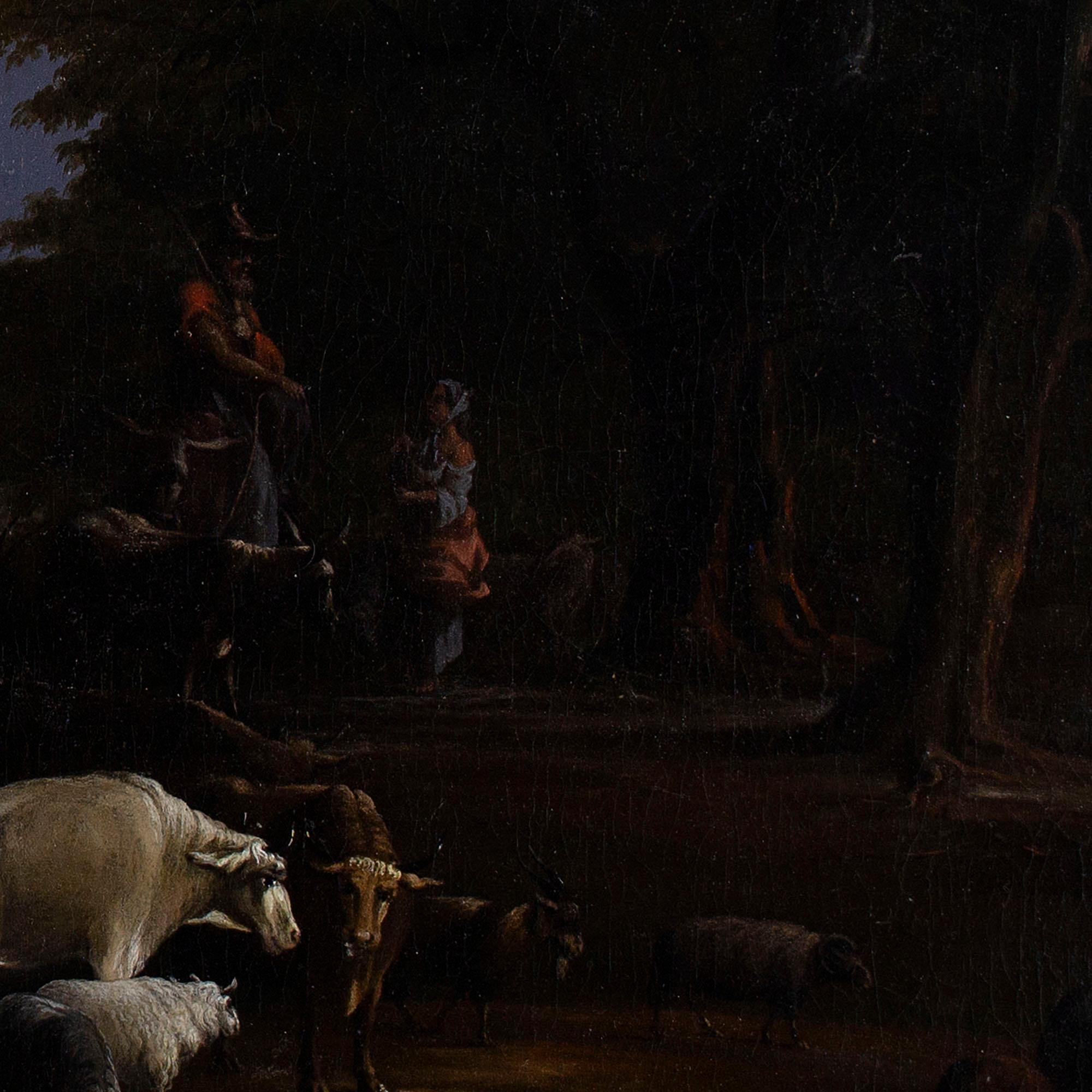 Nicolaes Berchem (Follower), Pastoral Landscape With Cattle, Oil Painting 3