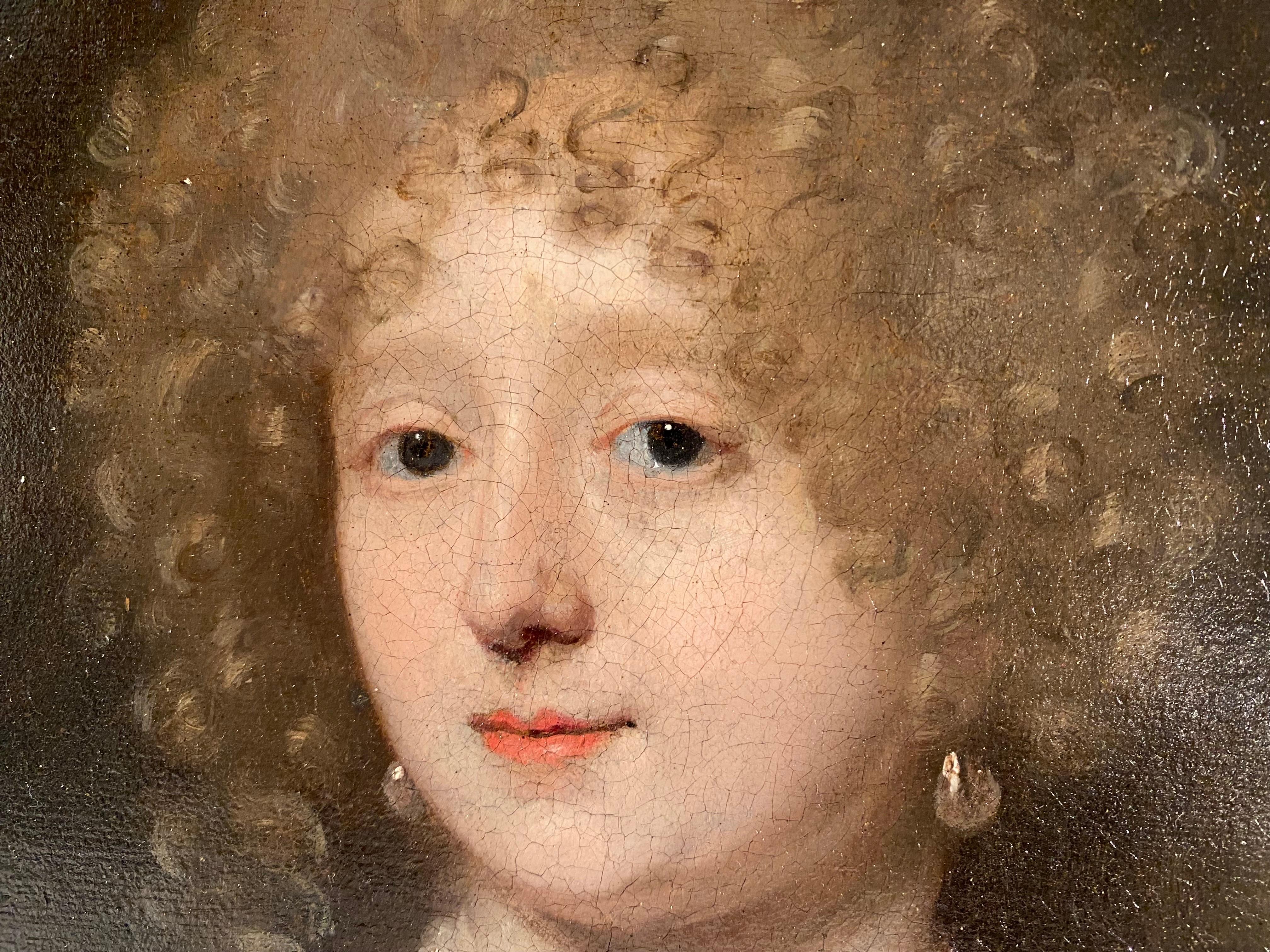 Portrait d'un maître néerlandais du 17ème siècle représentant une noble dame, vers 1690 - Maîtres anciens Painting par Nicolaes Maes