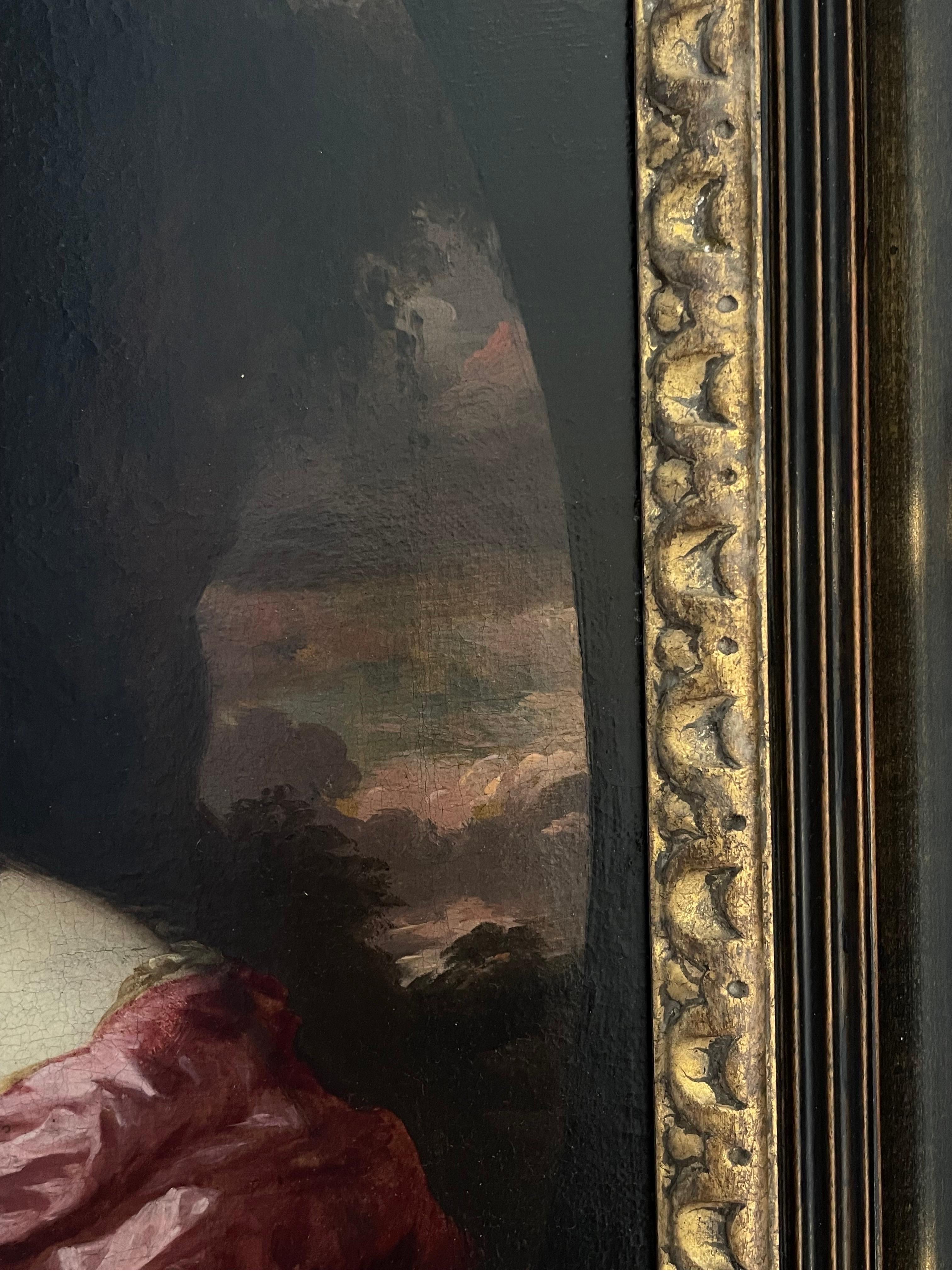 Portrait d'une dame du 17ème siècle  - Noir Portrait Painting par Nicolaes Maes