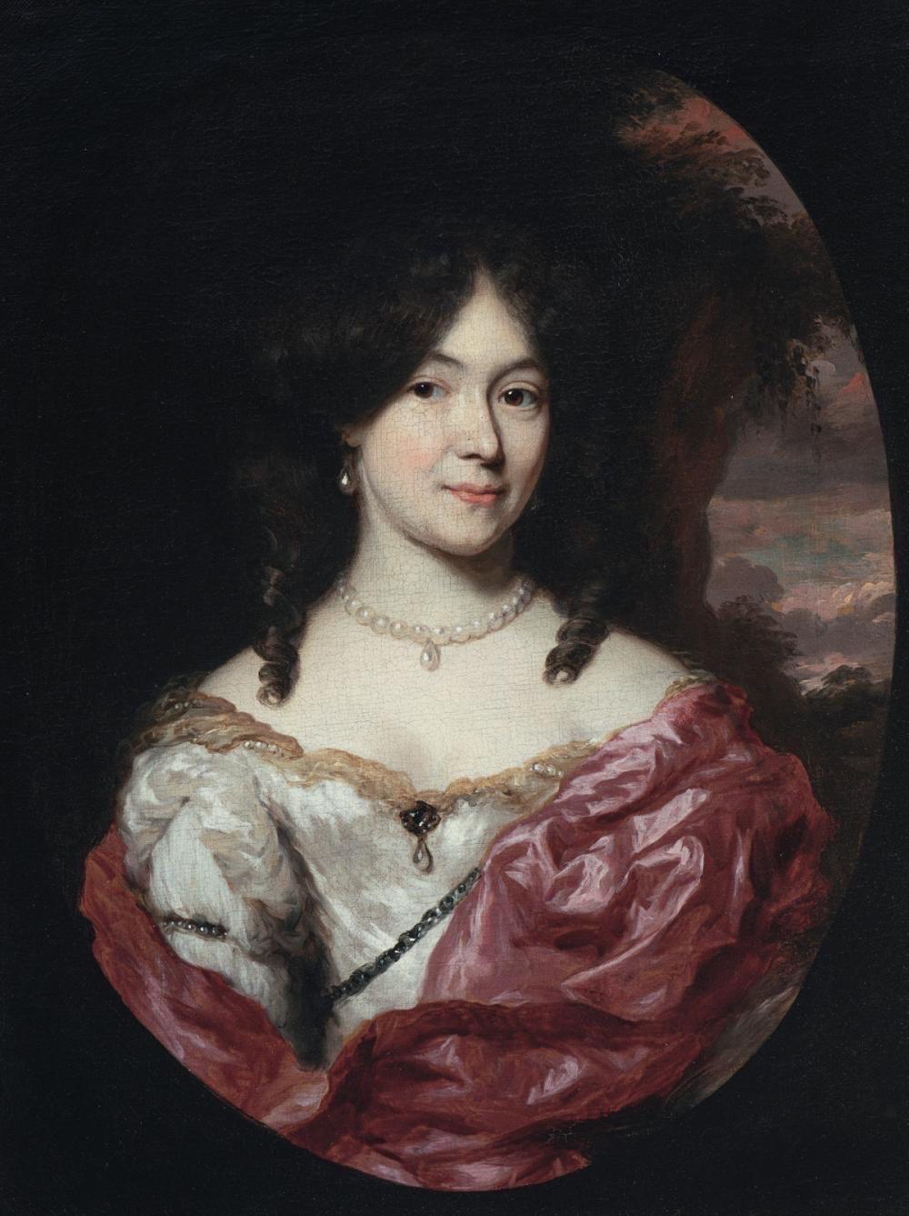 17th century portrait of a lady  - Painting by Nicolaes Maes