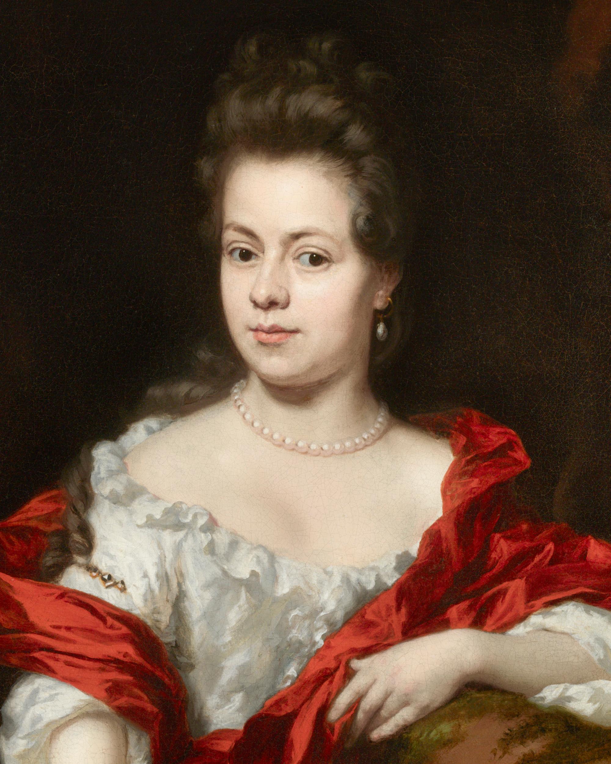 Portrait of Noble Lady - Baroque Painting by Nicolaes Maes