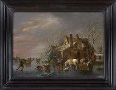 Winter Landscape with Ice Skaters