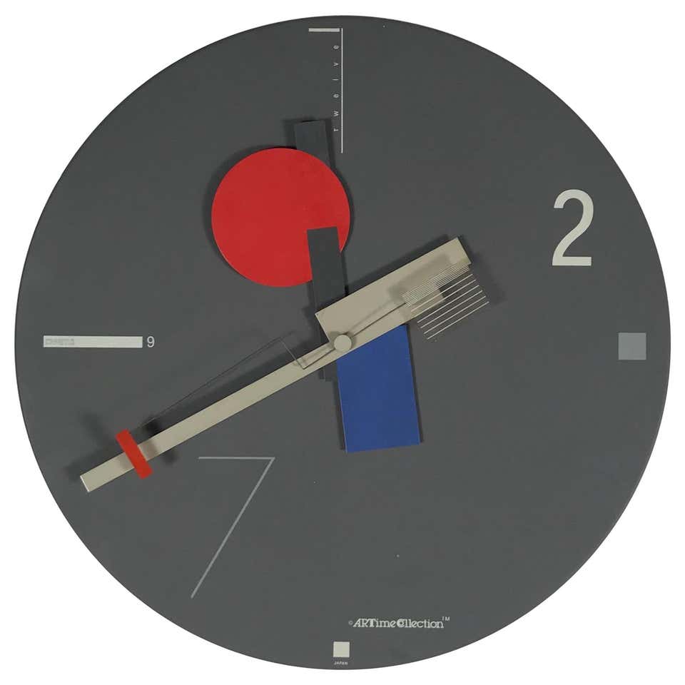 Menphis Design Clock Memphis Wall Clock - 10 For Sale on 1stDibs | memphis clock design ...