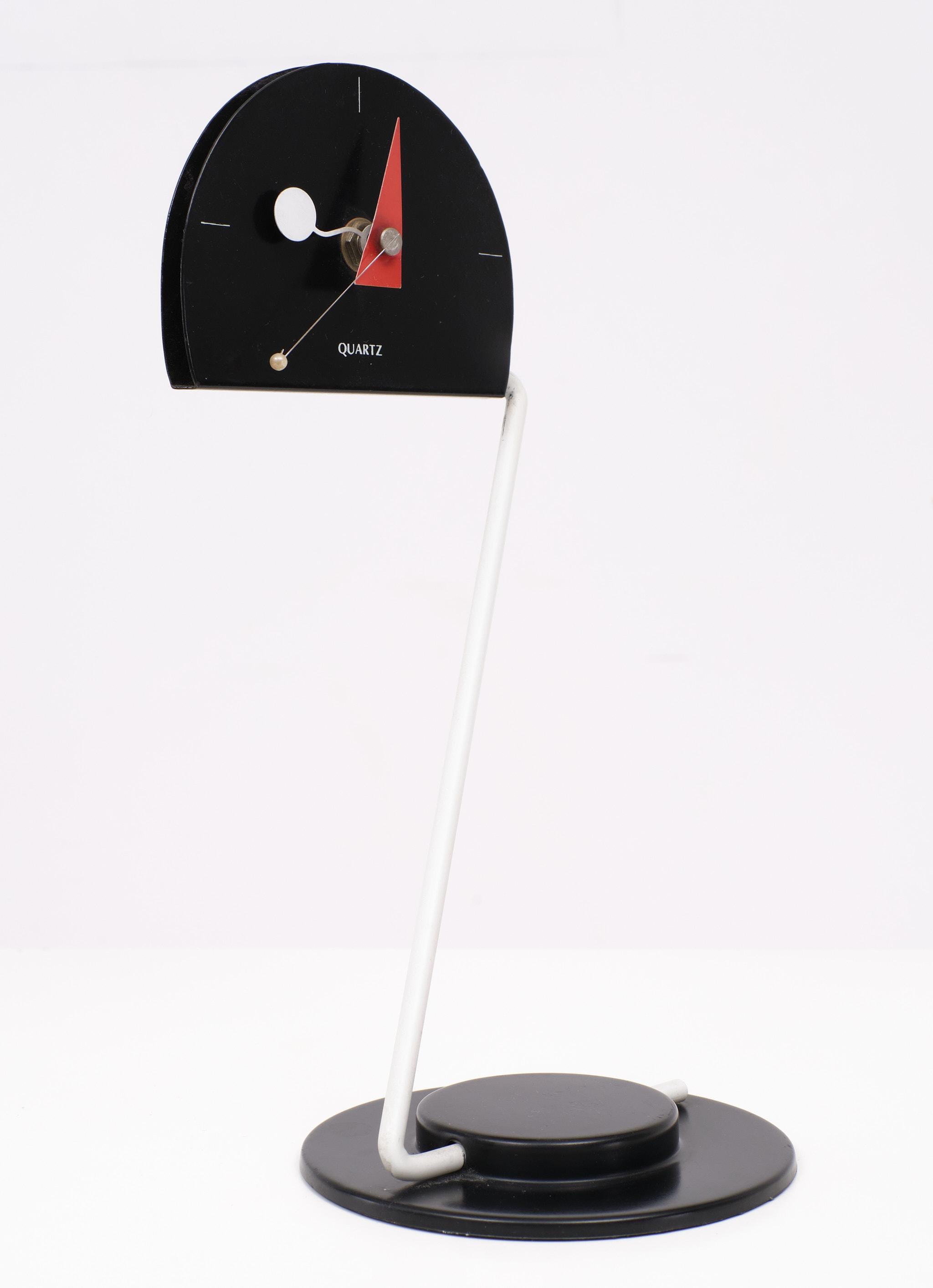 Post-Modern Nicolai Canetti - Artec - Table Clock 1980s  For Sale