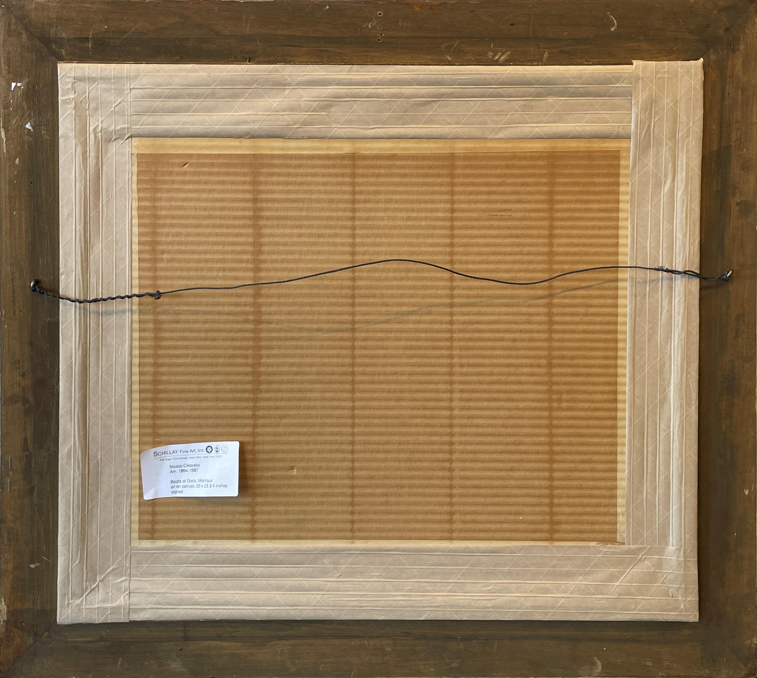 « Bateaux au chantier naval, Montauk » Nicolai Cikovsky, pêche de Long Island en vente 4