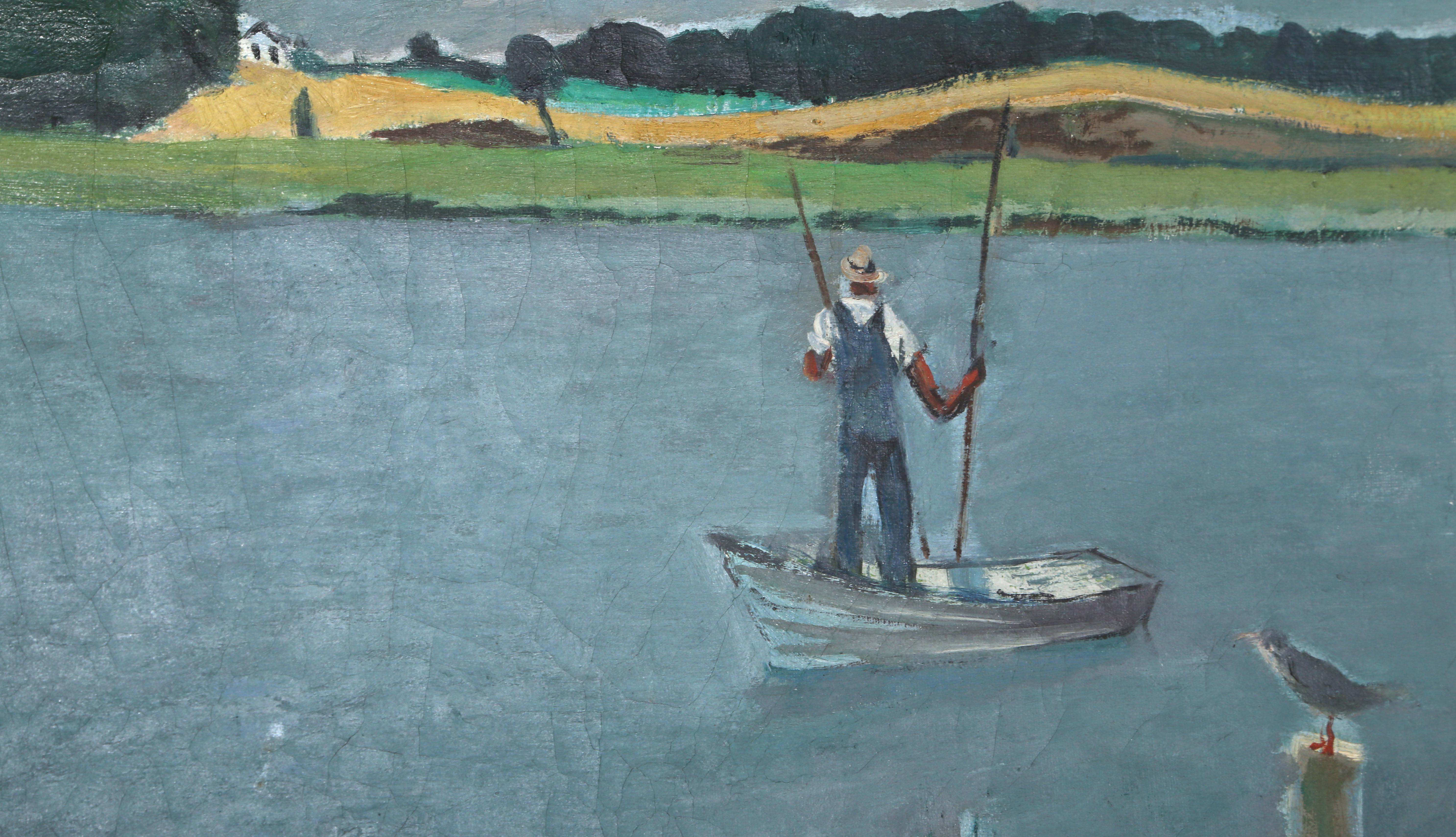 Fisherman on the River, Gemälde von Nicolai Cikovsky im Angebot 1